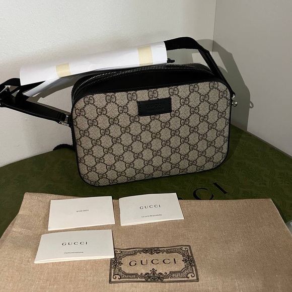 Gucci Black and Brown Men's Bag - Picture 1 of 10